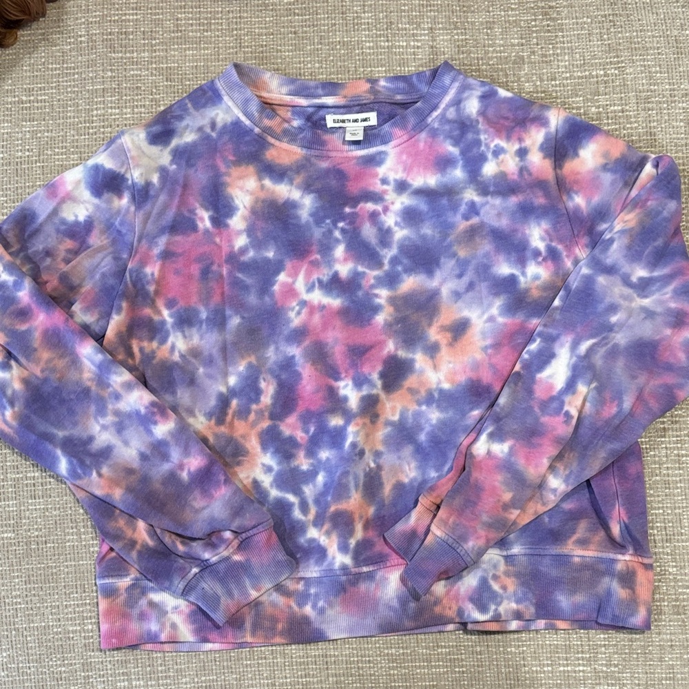 Elizabeth and James Purple Tie-Dye Sweatshirt
